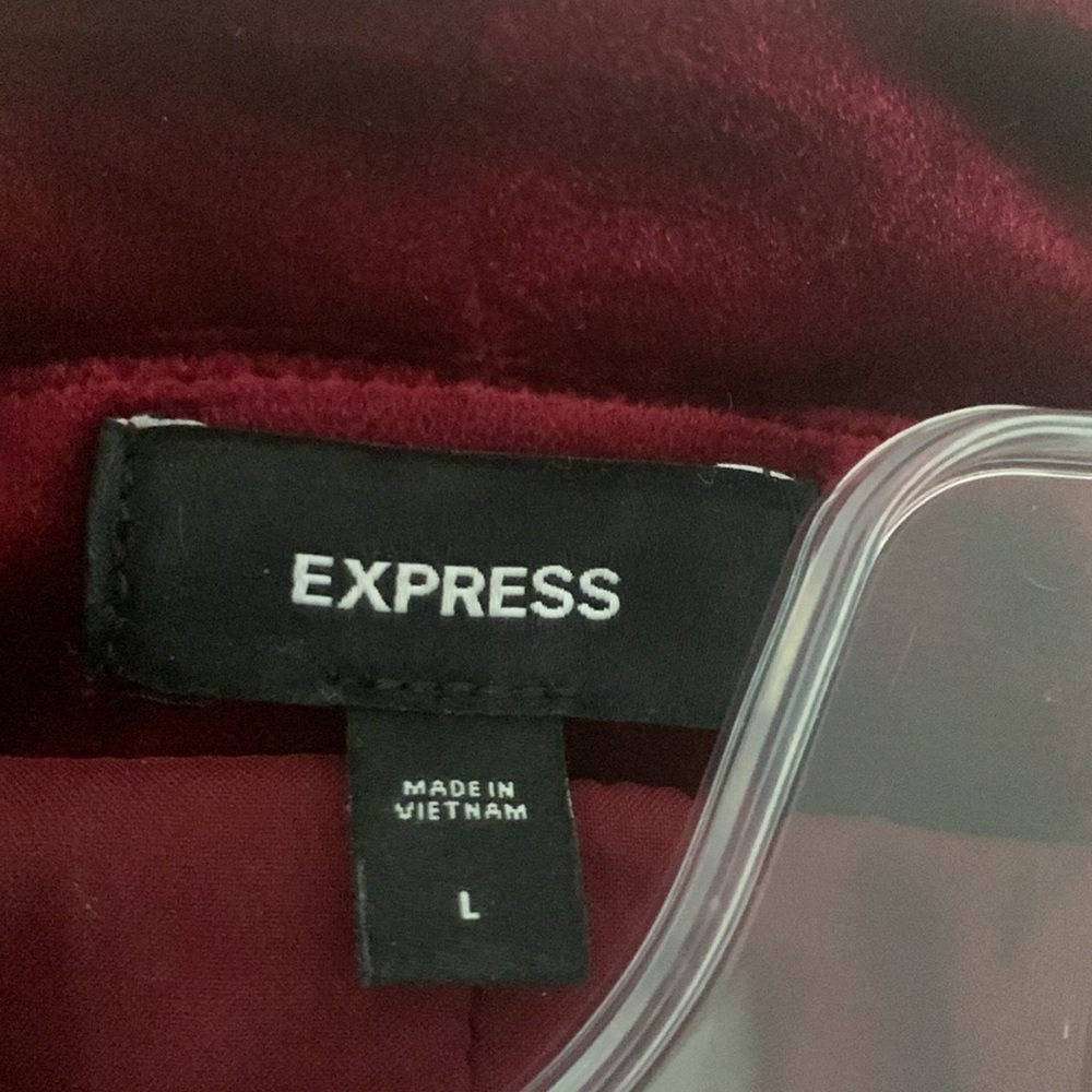 Express Red Velvet Blazer - Picture 3 of 4